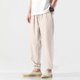 thumbnail image 4 of Ceisia Men's Breathable Loose Tapered Casual Pants with Elastic Drawstring Waist Beige M Gifts, 4 of 8
