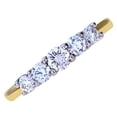 thumbnail image 3 of 18ct Gold Jewelco London Diamond 5 Stone Eternity Ring 3mm 0.50CT H/SI, 3 of 7