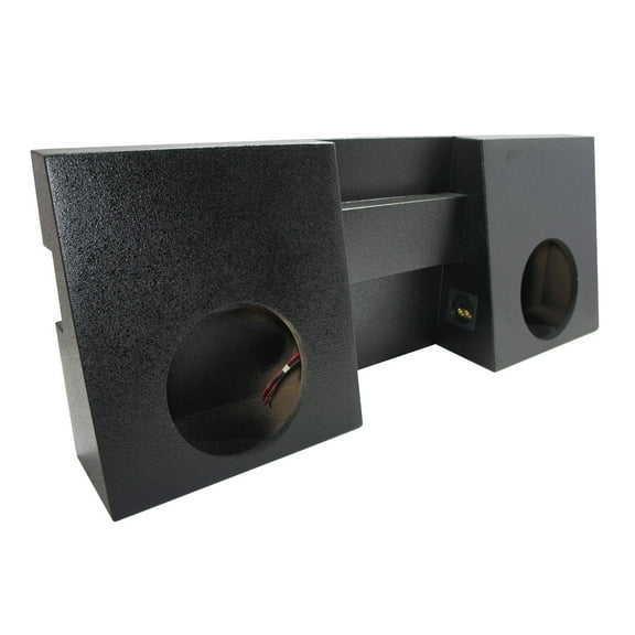 Toyota Tacoma 05-15 Double Cab Truck Dual 10" Sub Box Enclosure - Rhino Coated