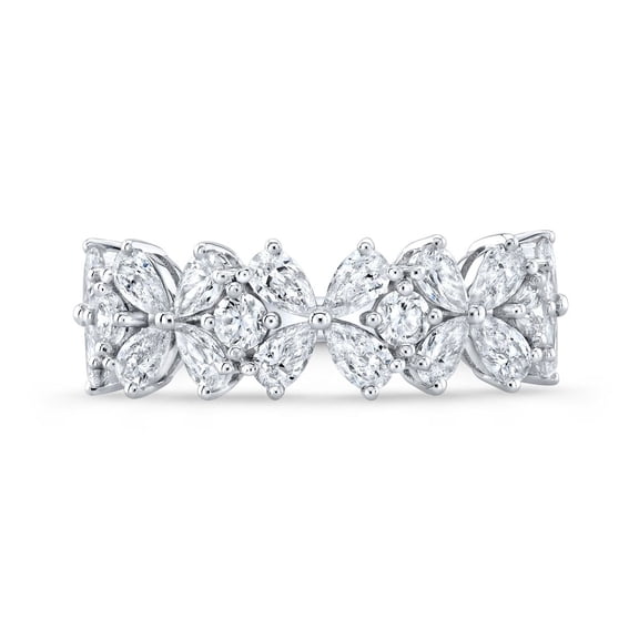 Cloud Jewel 1.7 Ct Pear Cut Moissanite Engagement Ring for Her - 14K White Gold Plated Ring - Engagement Wedding Moissanite Jewelry for Women's - Gifts - Forever Moissanite Rings for Her