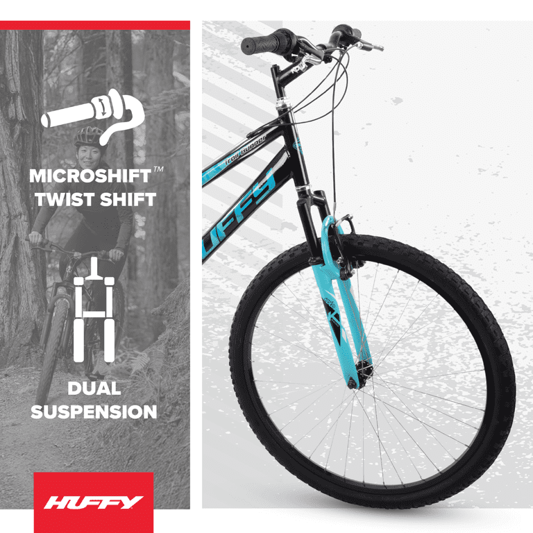 Huffy Women's Trail Runner Mountain Bike, Full Suspension, 26