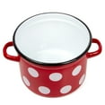 thumbnail image 7 of Stockpot Enameled Steel Pot Red White Polka-dot Enamelware Pot with Lid Kitchen Pot Cooking Pot (4.5 L), 7 of 7