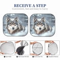thumbnail image 5 of KLL Majestic Snowy Wolf Windshield Sun Shade 2-Piece Foldable Car Front Window Sunshade for Most Sedans SUV Truck- Small, 5 of 5
