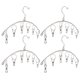 thumbnail image 1 of GOOHOCHY 4 perchas de acero inoxidable con múltiples clips para secar ropa., 1 of 8
