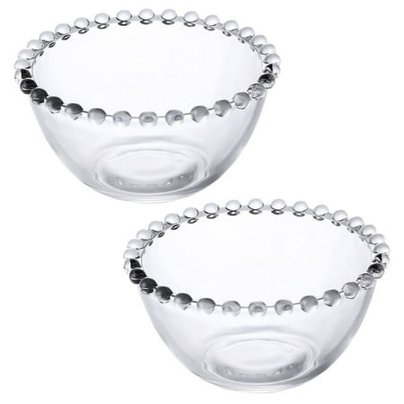 

Fruit Bowl for Restaurant Household Dessert Decorate 2 Pcs Flatware Cereal Pasta Soup Decorative Sundae Glass Clear