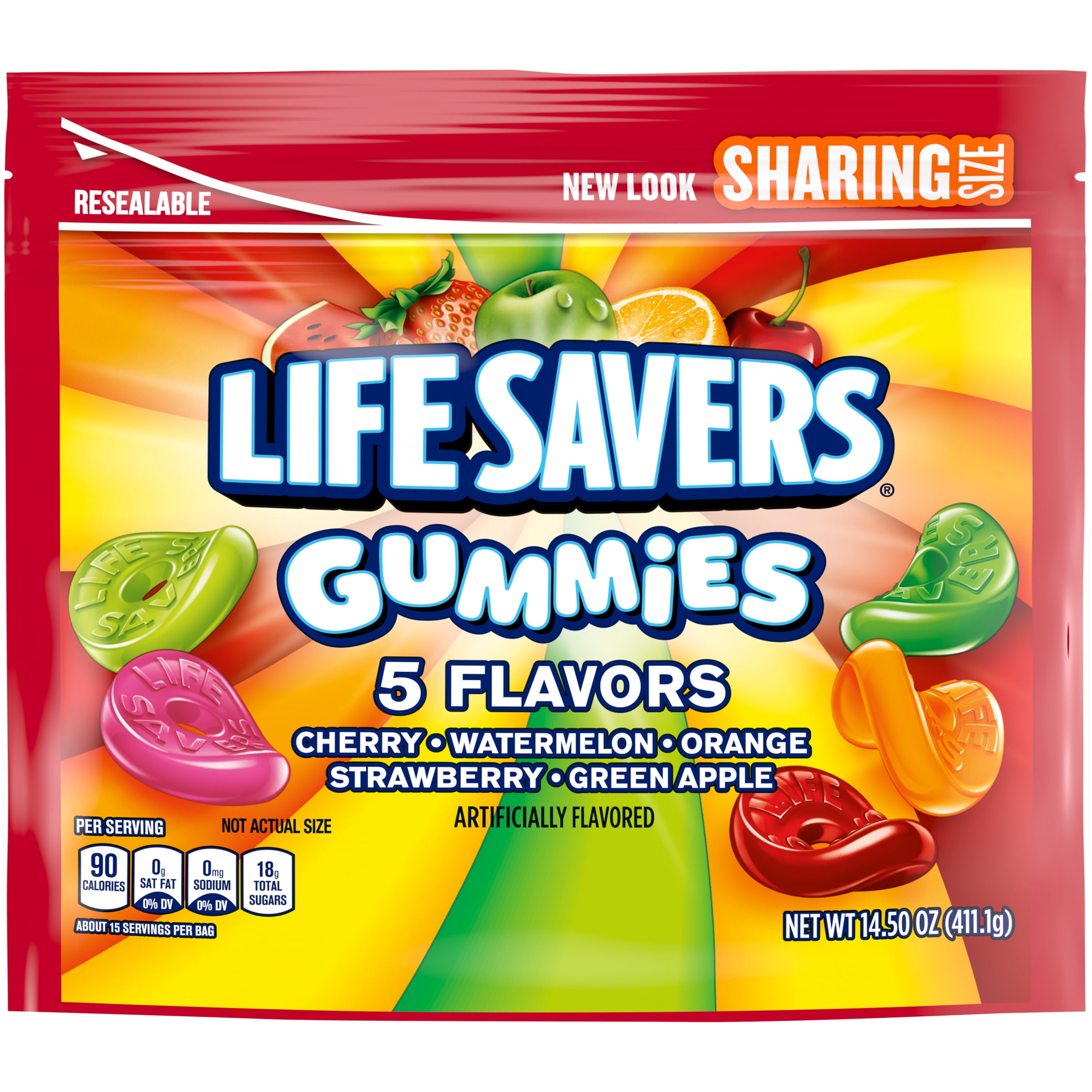 LIFE SAVERS Gummies 5 Flavors Candy, 14.5Ounce Sharing Size Bag