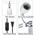 thumbnail image 4 of ruzhgo 400W Heating Lamp Socket E27 Rotatable Heating Lamp Base Ceramic Socket with Switch for Aquarium Reptile No.2, 4 of 6