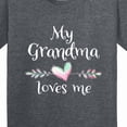 thumbnail image 4 of Inktastic My Grandma Loves Me Heart Grandchild Youth T-Shirt, 4 of 5