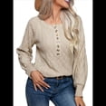 thumbnail image 3 of Suéter de Gran Tamaño de los Años 90, Suéter de Punto Vintage para Mujer, Jersey de Larga con Cuello Redondo y Punto Albaricoque M, 3 of 10