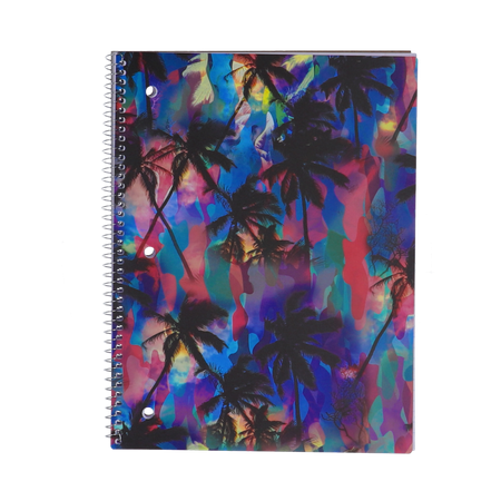 Pen + Gear Fashion Poly Notebook Wide Ruled 10.5" x 8", 80 Sheets College Ruled, 1 Piece, Multicolor