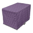 thumbnail image 1 of Floral Dog Crate Cover, Botanical-Theme of Blossoms in Violet Shades, Easy to Use Pet Kennel Cover Small Dogs Puppies Kittens, 7 Sizes, Quartz Champagne, by Ambesonne, 1 of 6