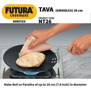 Hawkins Futura Non-Stick Concave Tava Griddle 10 in with Steel Handle