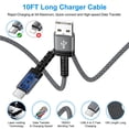 thumbnail image 4 of 18W QC 3.0 Fast Wall Charger Block with 10FT USB-A to Type-C Braided Cable, Phone Charger Compatible with iPhone 17/16/15 Pro Max iPad Pro Galaxy S26 Android, White, 4 of 7