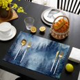 thumbnail image 3 of Blue Mountain Placemats Set of 8, Misty Forest Nature Woodland Pine Tree Landscape Placemats for Dining Table, Place Mats for Kitchen Tabletop, Waterproof Wipeable Dining Table Mats Set, 3 of 9
