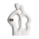thumbnail image 1 of Figura de pareja, artesanía artística, figura abstracta romántica, escultura, adorno de escritorio Blanco, 1 of 9