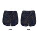 thumbnail image 3 of Balery Copper-Gold Gloss Outline Flower Pantalones cortos deportivos para mujer con forro y dos bolsillos, elásticos, para entrenamiento, gimnasio, yoga-Medium, 3 of 7