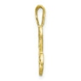 thumbnail image 2 of Diamond2Deal 10K Yellow Gold Grooved Letter H Initial Pendant for Women, 2 of 5