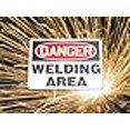 thumbnail image 3 of Accuform PWD112YL Translucent Vinyl Welding Screen, Legends "(WELDING SPARKS)", 6" Length x 6" Width x 0.014" Thickness, Yellow, 3 of 3