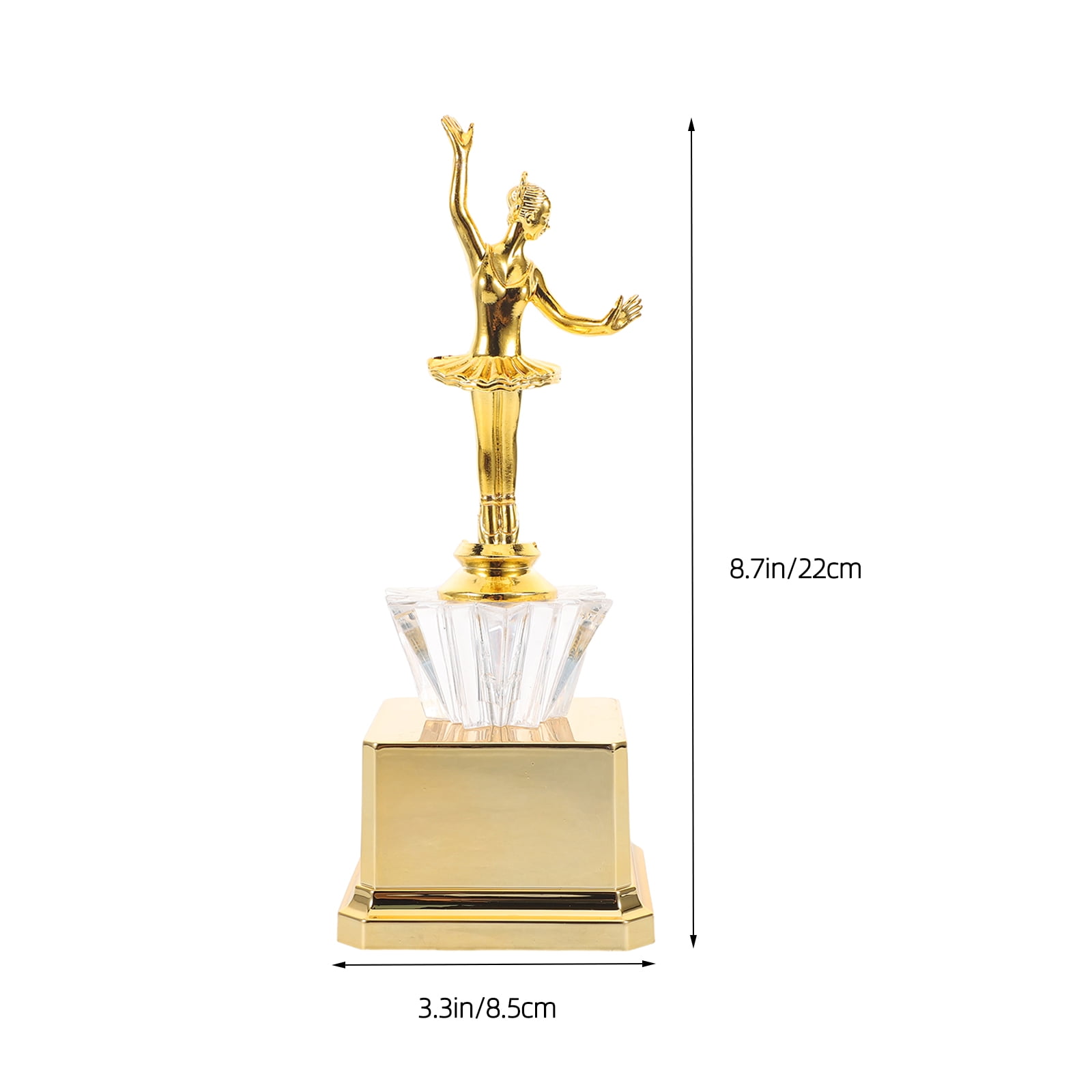 OUNONA Small Ballet Trophy Cup with Plastic Base for Dance Competition Awards, Recital Prizes and Display Trophies