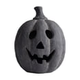 thumbnail image 2 of Halloween Decor for Front Porch, Gray Resin Pumpkin Jack O Lantern with Flameless Candle, Handmade Fall Decoration for Entryway Table Mantel and Home, 2 of 6