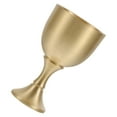 thumbnail image 3 of 1Pack Beverage Chalice Golden Tall Stemmed Brass Versatile Use For Religious Ceremonies, 3 of 7