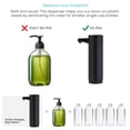 thumbnail image 3 of Home Zone Living Stainless Steel Foaming Hand Soap Dispenser with Refillable Bottle, Black, 3 of 7
