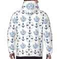 thumbnail image 7 of Rateoe Sea Vacations Pattern Mens Hoodie, Pullover Hooded Sweatshirt, Kangaroo Pocket Hoodie Ideal for Daily Wear, Travel and Home-3X-Large, 7 of 7