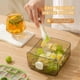 thumbnail image 3 of Ice Cube Tray with Lid Press, 48 Ice Cubes Maker Molds Large Capacity Ice Bucket for Freezer Chilling Drinks, 3 of 5