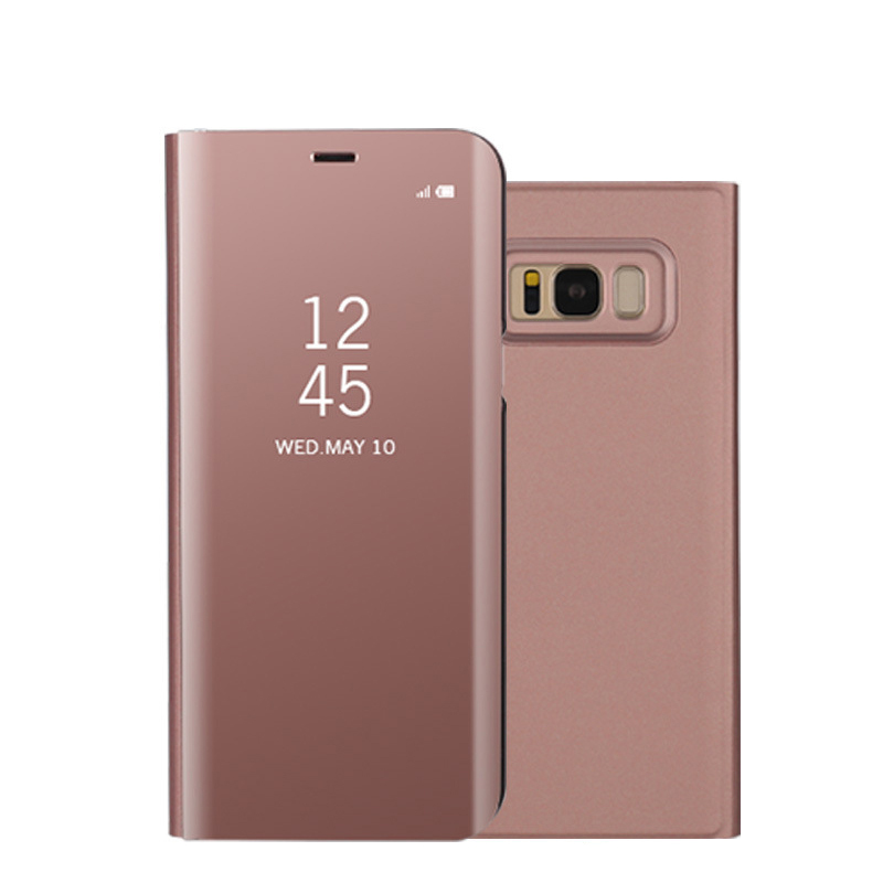 Hhdxre Smart Mirror Flip Phone Case Clear View Cover for Samsung Galaxy