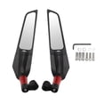 thumbnail image 2 of Espejos laterales giratorios de ala de viento universales para motocicleta CNC, accesorios profesionales fáciles de instalar, alto rendimiento Premium , ROJO Sunnimix Espejos retrovisores laterales, 2 of 8