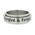 thumbnail image 4 of 7mm Stainless Steel Women's Men's Spinner Ring - Forgive & Forget Inspirational Ring, Fidget Spinner Anxiety and Stress Relief Spinner Ring, 4 of 4
