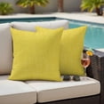 thumbnail image 4 of Outdoor Waterproof Pillow Covers Watercolor Yellow Decorative Throw Pillow Protectors,Pillowcase Cushion Cases for Patio Sofa Garden Couch,18x18in,Pack of 2, 4 of 14