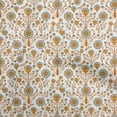 thumbnail image 1 of oneOone Viscose Jersey Brown Fabric Florals Sewing Material Print Fabric By The Yard 60 Inch Wide, 1 of 7