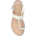 thumbnail image 4 of Journee Womens Gerra T-Strap Toe Ring Flat Sandals, 4 of 9