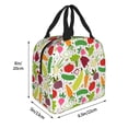 thumbnail image 2 of Pofeuu Cartoon Vegetables Print Lunch Bag Lunch Box Large Capacity Insulated Lunch Bag for Adult, Leakproof Reusable Lunch Tote Bags for Work, 2 of 5