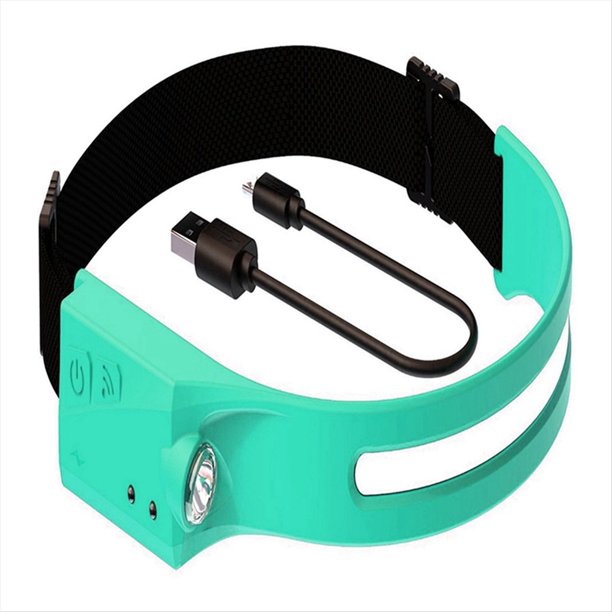 Linterna Frontal de Inducción LED, Luz de Búsqueda para Acampar, Linterna Frontal Recargable por USB, Luz de Trabajo para Pesca con Batería Incorporada, D