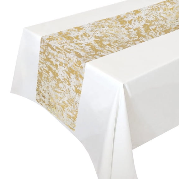 Mygeromon Gold Metallic Table Runner 5M x 28CM for Birthday/Party