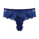 thumbnail image 2 of Gibobby Ropa interior termica Las bragas más nuevas de la correa de las mujeres del diseño de la malla del cordón del color sólido de la cintura rápida(Azul， XL), 2 of 3