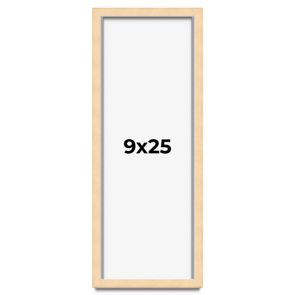 9x25 Shadow Box Frame Brown | 0.875 Inches Deep Real Wood Contemporary Shadowbox Display Frame | UV