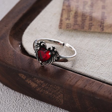 HHH Niche Retro Camellia Ring Female Affordable Luxury Fashion Heavy Industry Distressed AllMatch High Sense Opening Index Finger Ring