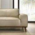 thumbnail image 5 of Oasis Modern Design Top Grain Leather Left-Faced Sectional Sofa in Beige, 5 of 6