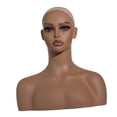 thumbnail image 4 of Cabeza de maniquí femenina realista, soporte de exhibición para peluca, soporte para peluca multifuncional para collares, pendientes, barbería, mujer, 4 of 8