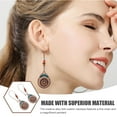 thumbnail image 3 of CRILSTYLEO 1Par Aretes Decorativos En Estilo Folclórico Con Hueco Y Color Marrón, 3 of 6