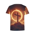 thumbnail image 4 of Xuyuer Easter Shirts for Women Round Neck Short Sleeve Easter Casual T-shirt Cross Print Graphic Tops Christian T-Shirt Causal Jesus Christian Graphic Short Sleeve T-Shirt, 4 of 5