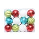 thumbnail image 1 of Bolas de Navidad Naiovety Paquete de 24 Adornos de plástico Color Azul Rojo Verde Blanco, 1 of 6