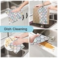 thumbnail image 2 of Yayeee 6 Pack Kitchen Dish Cloths Set for Washing Soft Drying Absorbent Microfiber Towels, Light Blue Shimmering Pattern, 2 of 9