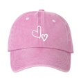 thumbnail image 2 of WQNVRNR Heart Print Baseball Cap- Men & Women Adjustable Snapback Sun Hat Curved Bill Outdoor Headwear Pink Size Free Size, 2 of 2