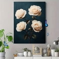 thumbnail image 4 of Qisvanset 12x16 Inch Dark Background White Rose Canvas Wall Art, Romantic Floral Modern Vintage Home Decor, 4 of 8
