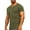 Army Green, variant on Lilgiuy Men's Muscle T Shirts Casual Solid Color Stretch Short Sleeve Round Neck Bodybuilding Workout Tee Shirts for Gym(S-3Xl)