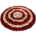 thumbnail image 4 of nipocaio Ruffled Christmas Tree Skirt Rustic Farmhouse Tree Skirt for Indoor Outdoor Holiday Christmas Party (Red+Black), 4 of 5